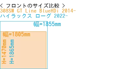 #308SW GT Line BlueHDi 2014- + ハイラックス ローグ 2022-